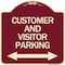 Signmission Customer and Visitor Parking Bidirectional Arrow Heavy-Gauge Aluminum Sign, 18" x 18", BU-1818-24217 A-DES-BU-1818-24217 - alternate 1